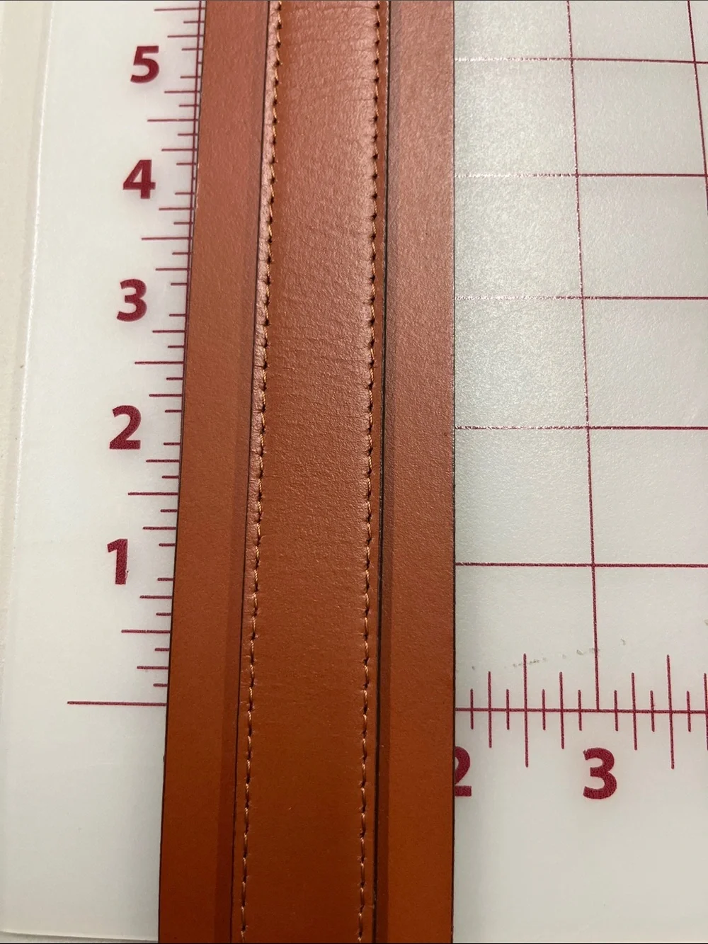 J. CREW Classic Lagenlook Career Cognac Brown Leather Belt w/ Gold Buckle SZ M/L